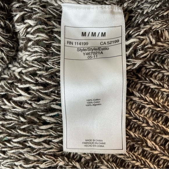 ROXY Open Knit Short Sleeve Tunic Sweater Size Medium - Picture 5 of 6